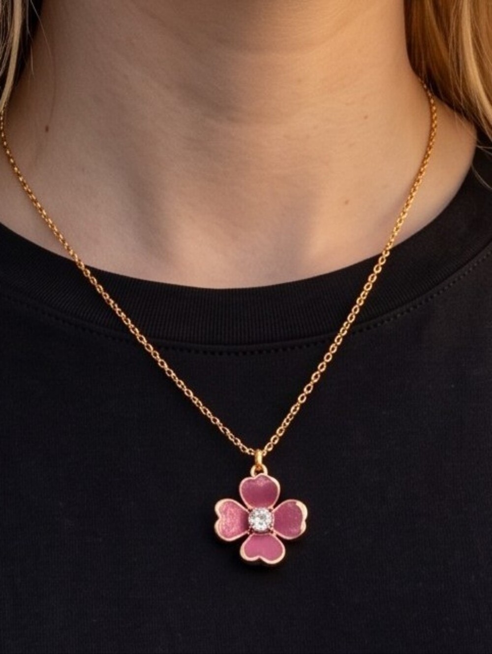 Kate Spade New York ā ļø "Freshly Picked" 3D Pink Flower Mini Pendant Necklace